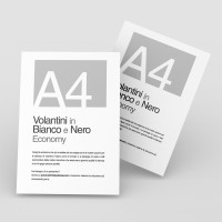 Volantini in Bianco e Nero Economy A4 (min. 500 copie)